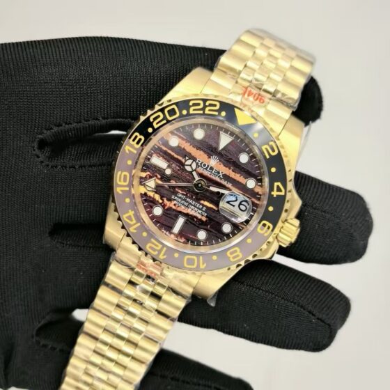 Tiger Iron Dial GMT Watch Detail