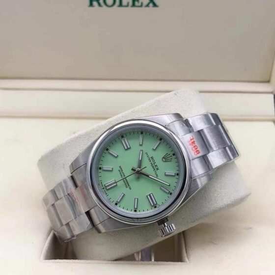Pastel Green Dial Oyster Perpetual Steel Bracelet