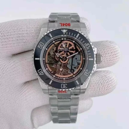 Rolex Submariner Skeleton Dial Custom Automatic Mens Luxury Sports Watch