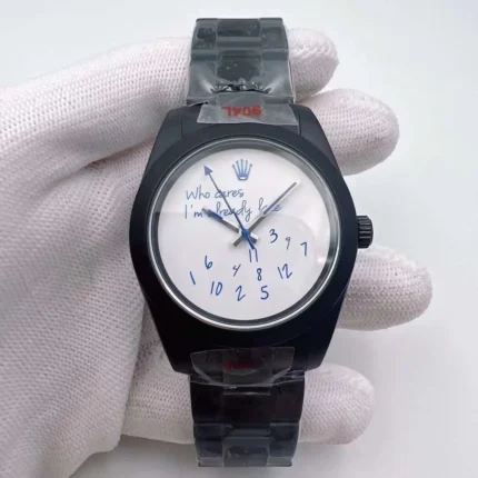 U1 Factory Rolex Milgauss 40mm watch with custom white who cares dial